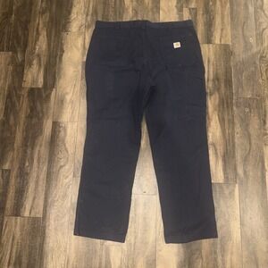 Carhartt Relaxed Fit Straight Canvas Carpenter Pants Men's Size 42x32 Navy Blue